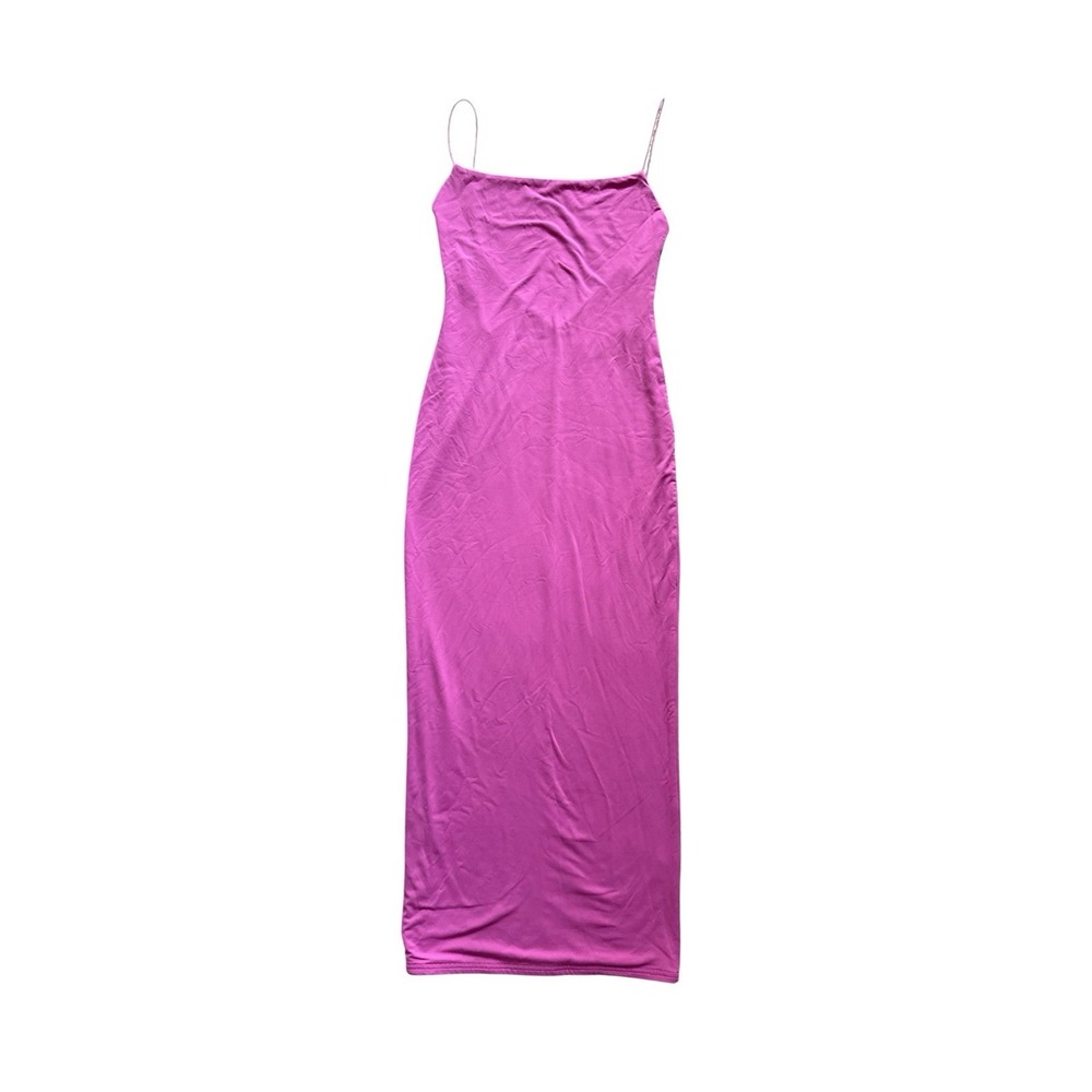 Meshki Maxi Slip Dress Womens Small Pink Spaghetti Strap Backless‎ Square Neck